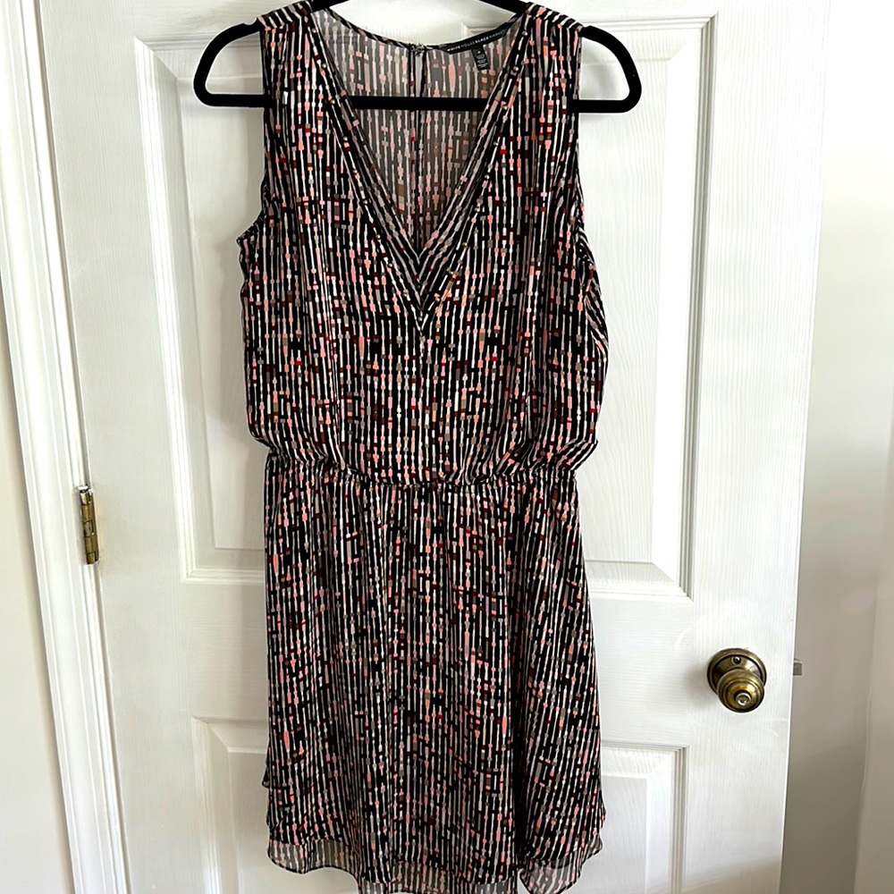 WHBM size 8 shear asymmetrical sleeveless dress